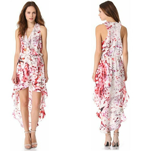 Parker Pink Ruffle High/Low Dress